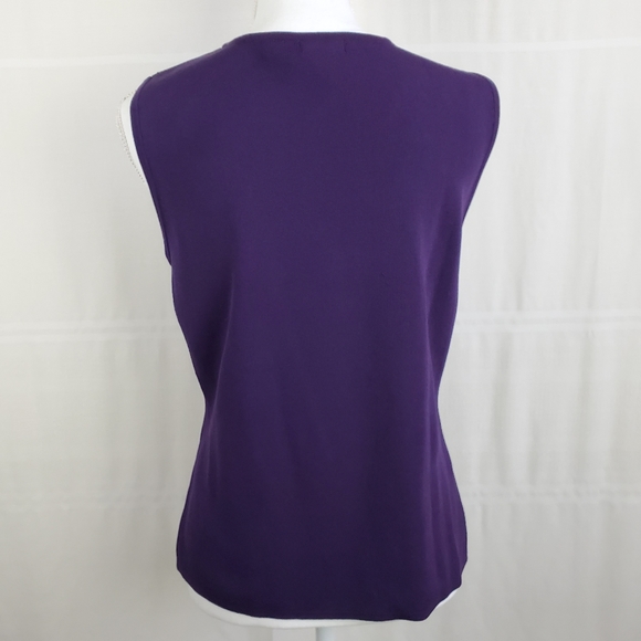 Vintage Knit de Knit scoop neck sleeveless shell size L - Picture 2 of 7